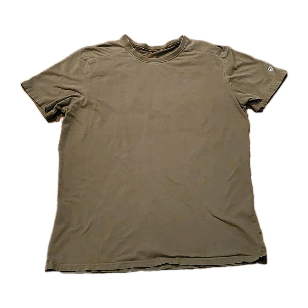 Kuhl Men's T-Shirt, Size Large, Green, Short Sleeve, Crew Neck, Cotton
